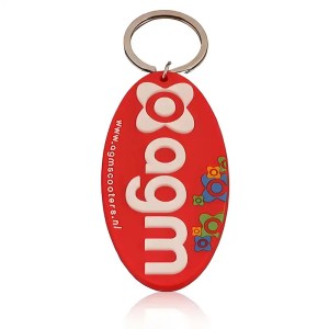 Oval PVC keychain