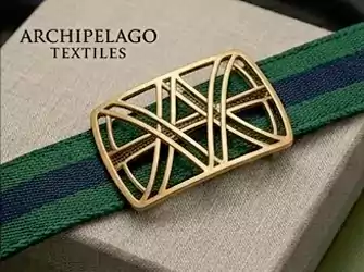 Coral Reef Weave, Brass Finish Belt Buckle