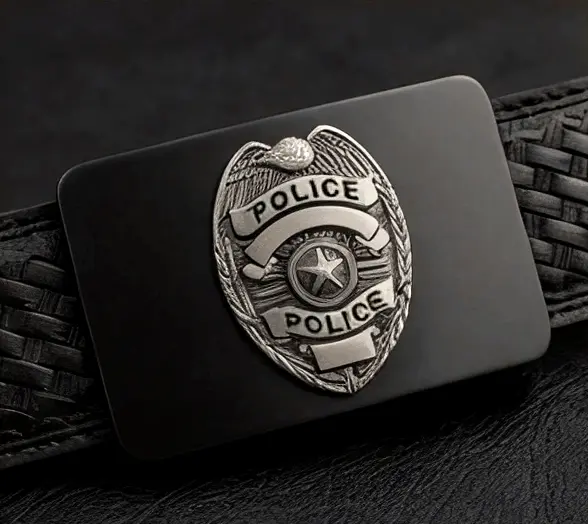 Custom Police Belt Buckle with Official Badge Emblem