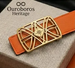 Coral Reef Weave, Brass Finish Belt Buckle