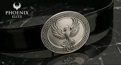 Eternal Phoenix, Sculptural Silver Belt Buckle